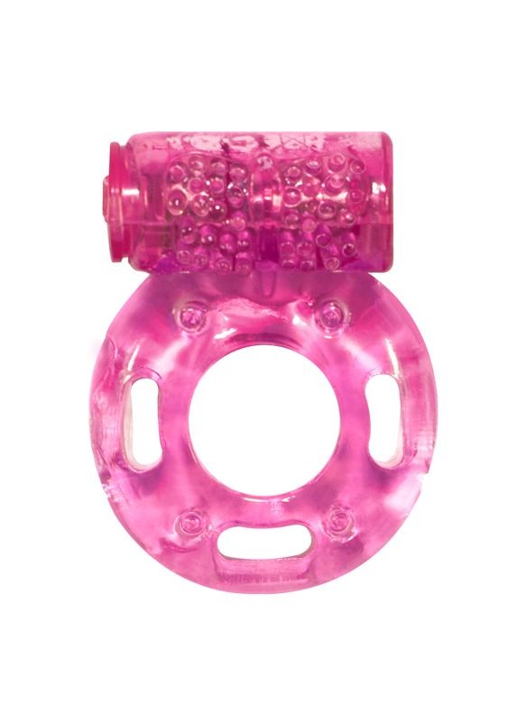 Розовое эрекционное кольцо с вибрацией Rings Axle-pin фото 1 — pink-kiss