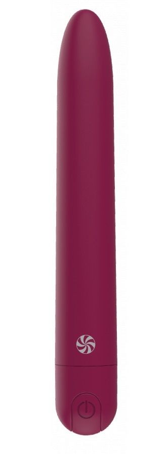 Бордовый перезаряжаемый вибратор Haze - 18 см. фото 1 — pink-kiss