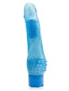 Голубой водонепроницаемый вибратор JELLY JOY ROUGH RIDGES MULTISPEED VIBE - 18 см. фото 1 — pink-kiss