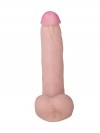 Реалистичный изогнутый телесный фаллоимитатор на присоске  №58 - 22 см. фото 3 — pink-kiss