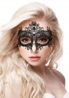 Черная кружевная маска на глаза Queen Black Lace Mask фото 2 — pink-kiss
