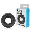 Черное силиконовое круглое эрекционное кольцо Sex Expert фото 2 — pink-kiss