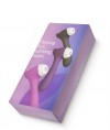 Фиолетовый клиторальный стимулятор Joy с функцией вибратора - 18,9 см. фото 4 — pink-kiss