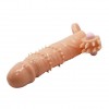 Телесная удлиняющая вибронасадка Penis Sleeve Connor - 17 см. фото 4 — pink-kiss