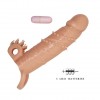 Телесная удлиняющая вибронасадка Penis Sleeve Connor - 17 см. фото 5 — pink-kiss