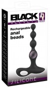 Черная анальная цепочка с вибрацией Rechargeable Anal Beads - 20 см. фото 7 — pink-kiss