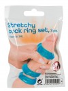 Набор из 3 голубых эрекционных колец Stretchy Cock Ring фото 3 — pink-kiss