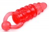 Красное эрекционное виброкольцо с клиторальным стимулятором фото 1 — pink-kiss
