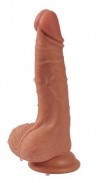 Телесный реалистичный фаллоимитатор REAL с трусиками для страпона - 19,5 см. фото 4 — pink-kiss