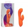 Оранжевый вибромассажер Stella Liquid Silicone Dual “G” - 17,75 см. фото 2 — pink-kiss