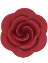 Красная анальная пробка с ограничительным основанием в виде розы фото 2 — pink-kiss