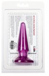Фиолетовая анальная пробка BUTT PLUG - 9,5 см. фото 3 — pink-kiss