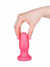 Овальная анальная пробочка розового цвета - 11,5 см. фото 3 — pink-kiss