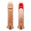 Телесная удлиняющая насадка Penis Sleeve Emmitt - 17 см. фото 3 — pink-kiss