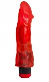 Красный реалистичный вибратор №27 - 19,5 см. фото 1 — pink-kiss