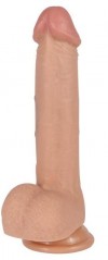 Телесный реалистичный фаллоимитатор REAL с трусиками для страпона - 23 см. фото 3 — pink-kiss