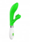 Зеленый вибратор-кролик Agave - 23 см. фото 1 — pink-kiss