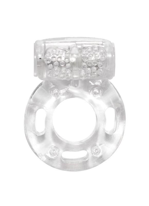 Прозрачное эрекционное кольцо с вибрацией Rings Axle-pin фото 1 — pink-kiss