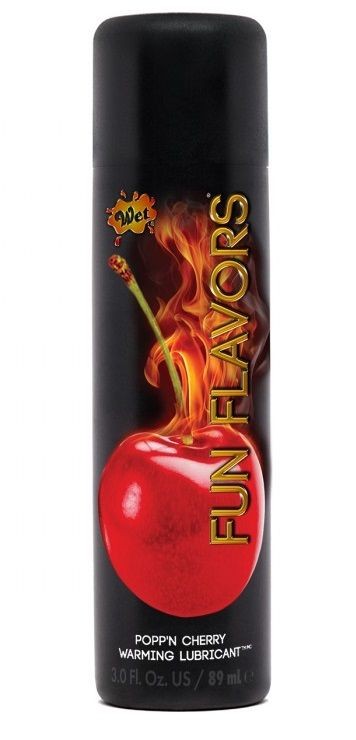 Разогревающий лубрикант Fun Flavors 4-in-1 Popp n Cherry с ароматом вишни - 89 мл. фото 1 — pink-kiss