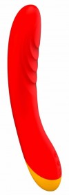 Красный изогнутый вибромассажер Romp Hype G-Spot - 21 см. фото 1 — pink-kiss