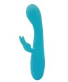 Голубой вибратор Naya с клиторальным отростком - 18,3 см. фото 1 — pink-kiss