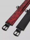 Красно-черные оковы Reversible Faux Leather Ankle Cuffs фото 3 — pink-kiss