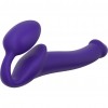 Фиолетовый безремневой страпон Silicone Bendable Strap-On - size S фото 2 — pink-kiss