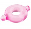 Розовое эрекционное кольцо с ушками для удобства надевания BASICX TPR COCKRING PINK фото 1 — pink-kiss