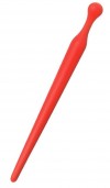 Красный силиконовый уретральный плаг - 10 см. фото 1 — pink-kiss