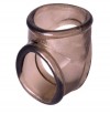 Дымчатое эрекционное кольцо с фиксацией мошонки фото 1 — pink-kiss