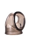 Дымчатое эрекционное кольцо с фиксацией мошонки фото 4 — pink-kiss