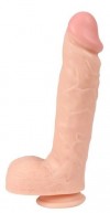 Телесный реалистичный фаллоимитатор REAL с трусиками для страпона - 24 см. фото 2 — pink-kiss