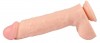 Телесный реалистичный фаллоимитатор REAL с трусиками для страпона - 24 см. фото 5 — pink-kiss