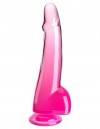 Розовый фаллоимитатор с мошонкой на присоске 10’’ Cock with Balls - 27,9 см. фото 1 — pink-kiss