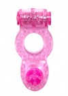 Розовое эрекционное кольцо с вибрацией Rings Ringer фото 1 — pink-kiss