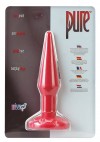 Красная анальная втулка Pure - 11,5 см. фото 2 — pink-kiss