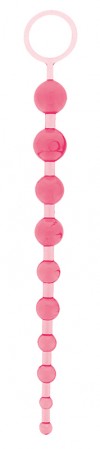 Розовая анальная цепочка - 26,7 см. фото 1 — pink-kiss