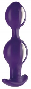 Фиолетово-белые анальные шарики B Balls Duo - 12,5 см. фото 4 — pink-kiss