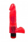 Красный гелевый вибратор №1 - 19 см. фото 1 — pink-kiss