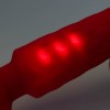 Красный жезловый вибромассажер с рифленой ручкой - 20,4 см. фото 2 — pink-kiss