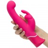 Розовый вибратор-кролик G-Spot Rechargeable Rabbit Vibrator - 24,1 см. фото 3 — pink-kiss
