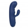Синий вибромассажер-кролик Cashmere Silk Duo - 16,5 см. фото 10 — pink-kiss