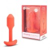 Оранжевая вибропробка для ношения B-vibe Snug Plug 1 - 10 см. фото 2 — pink-kiss