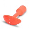 Оранжевая вибропробка для ношения B-vibe Snug Plug 1 - 10 см. фото 3 — pink-kiss