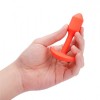 Оранжевая вибропробка для ношения B-vibe Snug Plug 1 - 10 см. фото 4 — pink-kiss