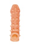 Телесная закрытая насадка с пупырышками Cock Sleeve Size S - 13,8 см. фото 1 — pink-kiss