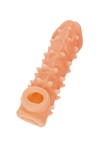 Телесная закрытая насадка с пупырышками Cock Sleeve Size S - 13,8 см. фото 4 — pink-kiss