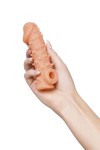 Телесная закрытая насадка с пупырышками Cock Sleeve Size S - 13,8 см. фото 9 — pink-kiss
