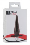 Черная водонепроницаемая вибровтулка Black&Red - 12,7 см. фото 3 — pink-kiss