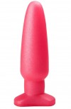 Гладкий розовый анальный плаг - 18,5 см. фото 1 — pink-kiss